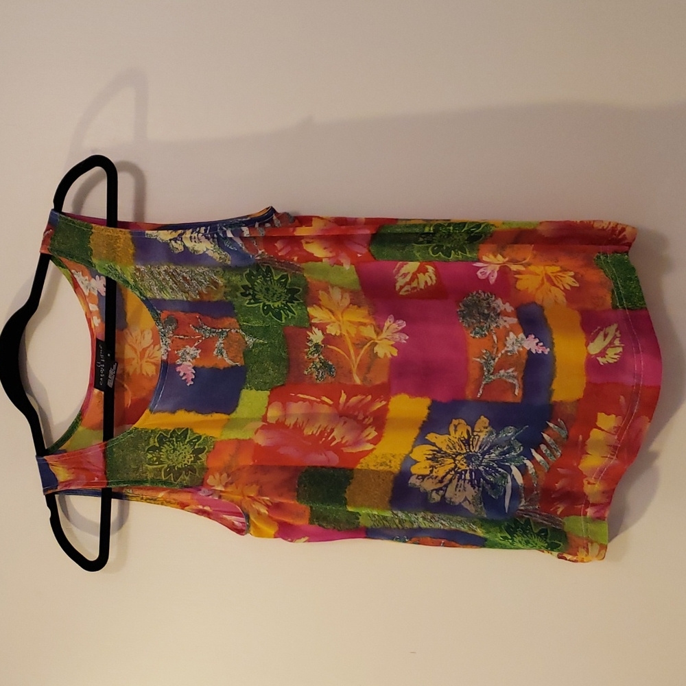 Carol Little Sport multicolored sleeveless top,  size S